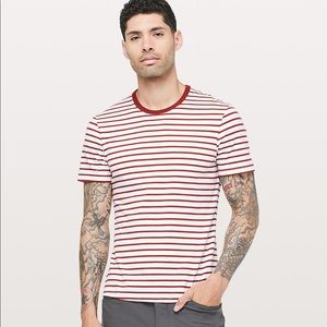 Lululemon Red/White Striped Basic T (crewneck)